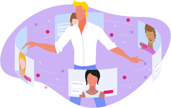 Jerk Hub Live instant random video chat illustration